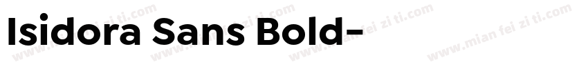 Isidora Sans Bold字体转换